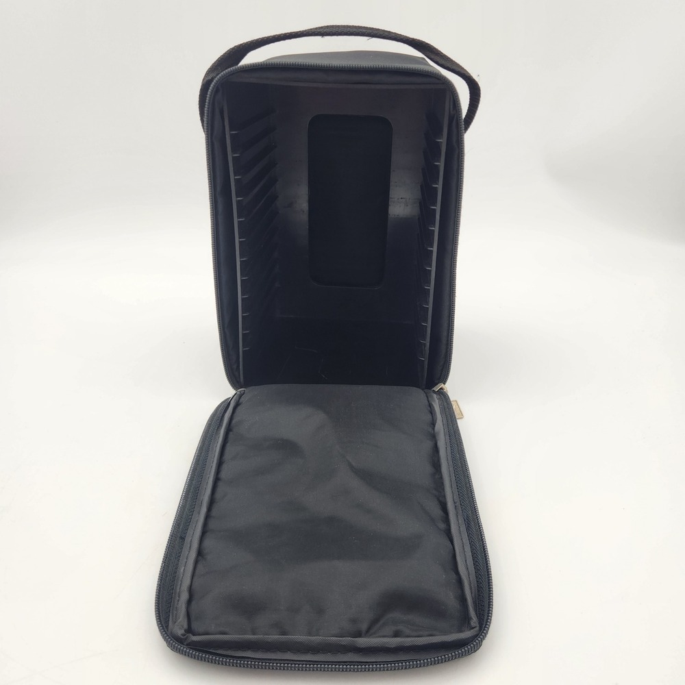 Vintage MTV Music Television Compact Disc Carrying Case Black Nylon 12 Slot Bag - Picture 6 of 6